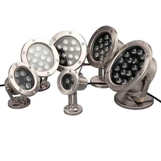 چراغ روکار پایه دار آبنما و  وال واشر12v